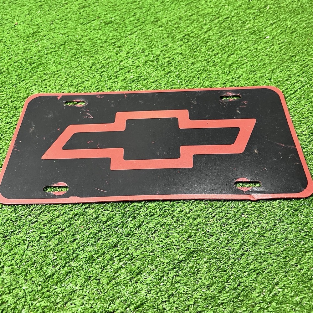 Chevy Red Bowtie Booster Plate‎ Vintage Chevrolet Intimidator Colors Distressed